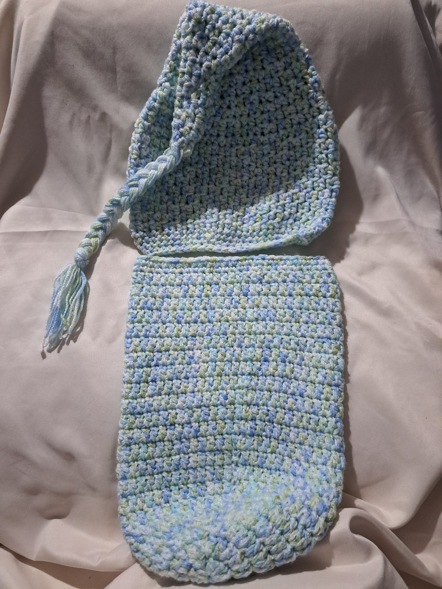 Baby Cocoon and Elf Hat Set