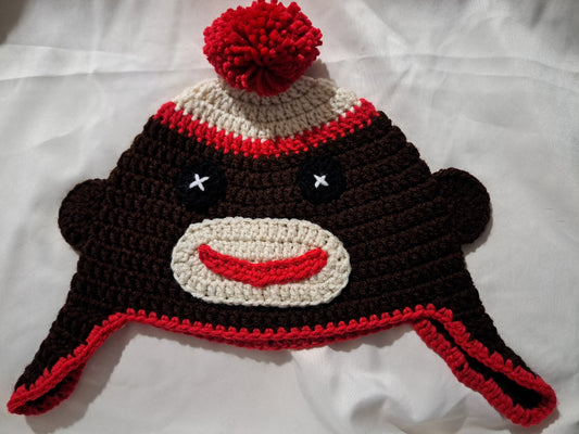 Adult Sock Monkey Beanie