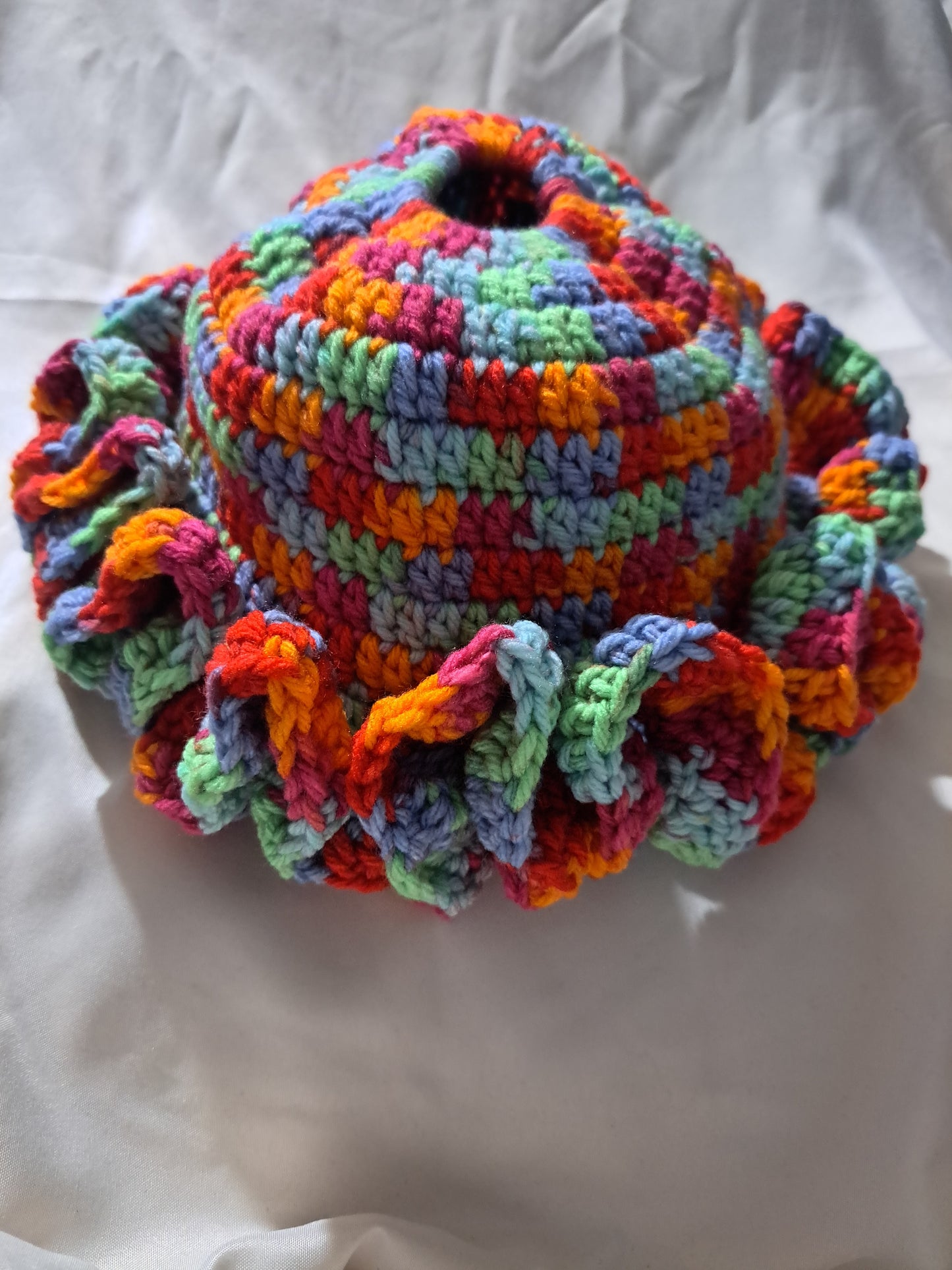 Messy Bun Ruffle Hat